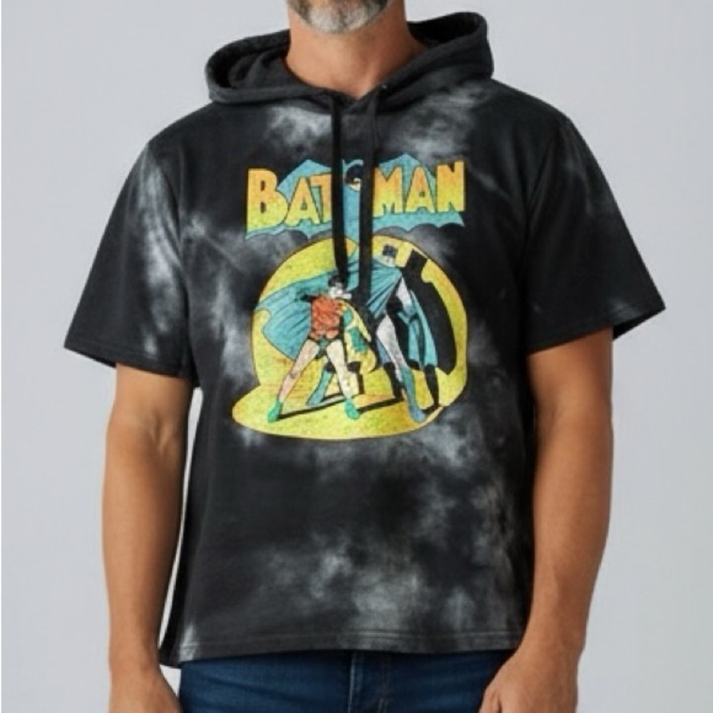 👛 (ANY 2/$40) MAD ENGINE BATMAN Short Sleeve Camo Hoodie